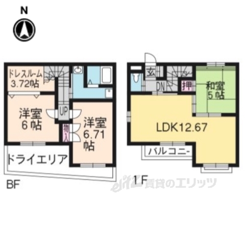 グリーンヒル北白川ＷＥＳＴの間取り