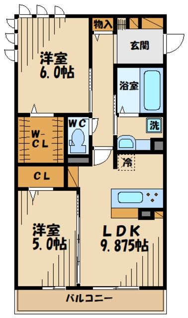 府中市本宿町のマンションの間取り