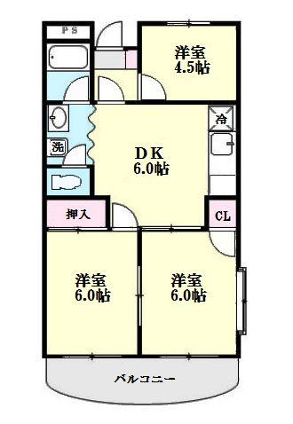 サンヒルズ森田の間取り