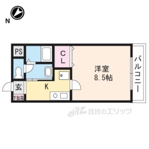 野洲市久野部のマンションの間取り