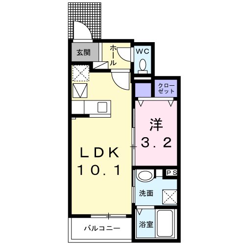 南さつま市加世田村原のアパートの間取り