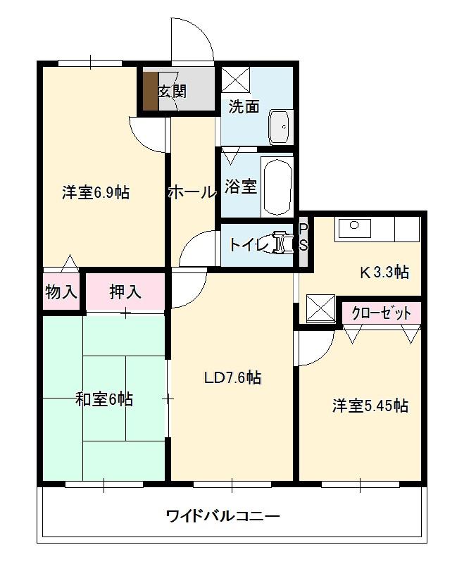 フィネスタイセイの間取り