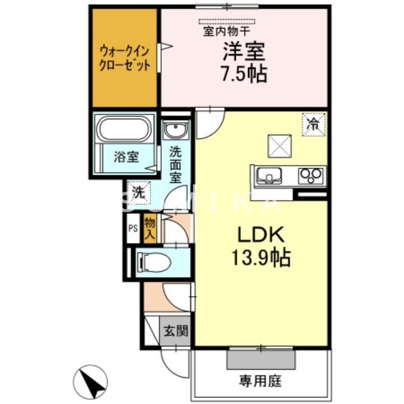 ソレイユ　弐番館の間取り