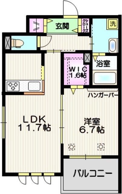 エステートヌクイB棟の間取り
