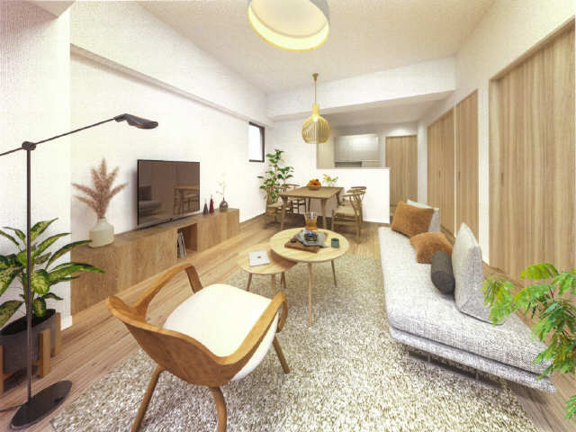 居室・リビング　イメージパース家具家電は付きません