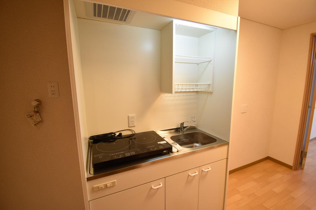 キッチン　2口コンロ付きのキッチン♪ガス種別は都市ガスです！