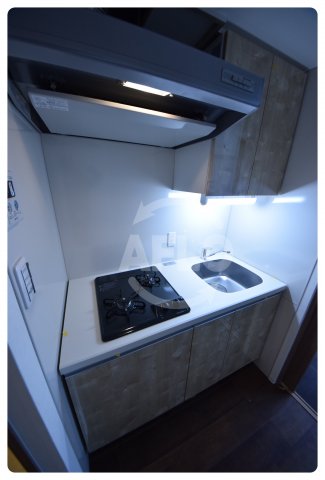 キッチン　コスモ真田山　2口ガスシステムキッチン