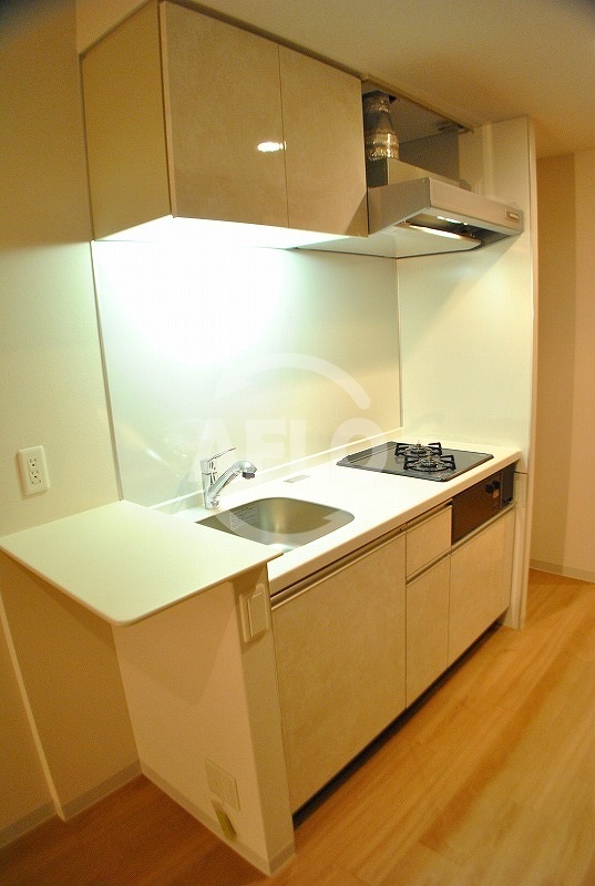 キッチン　アーバネックス北久宝寺　2口ガスシステムキッチン