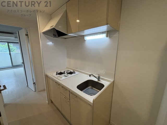 キッチン　2口ガスコンロ付で機能的なキッチンです！