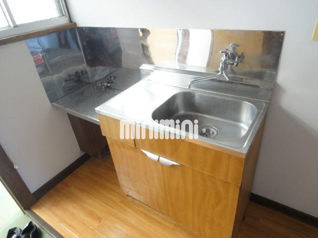 キッチン　２口ガスコンロ対応のキッチン