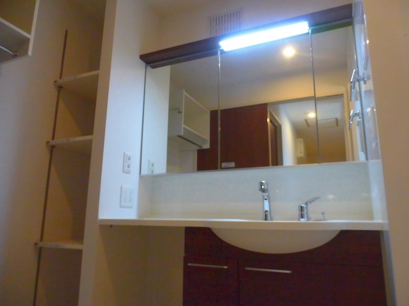 洗面設備　室内写真はA201号室のものです