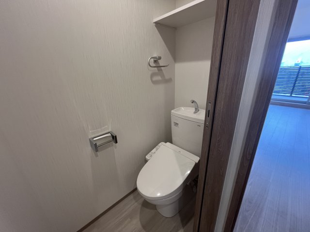 トイレ　同マンション反転タイプの部屋写真