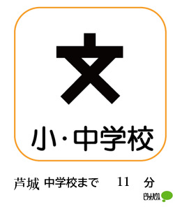 中学校　小松市立芦城中学校（中学校）まで932m