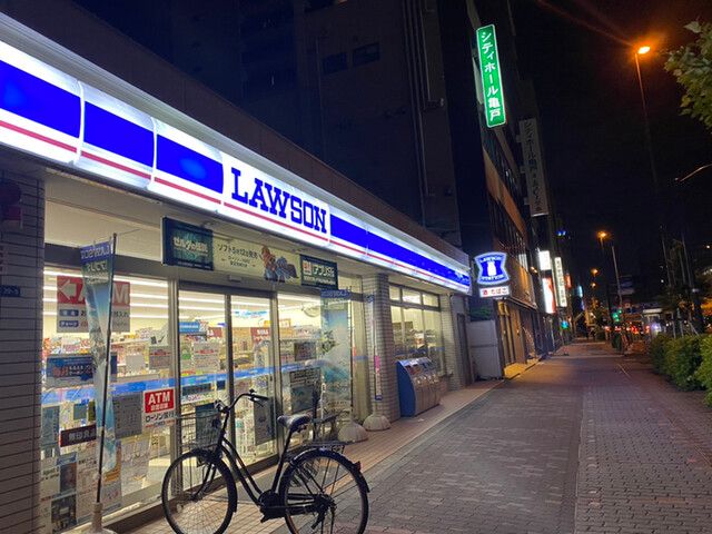 コンビニ　ローソン 江東亀戸六丁目店（コンビニ）まで91m