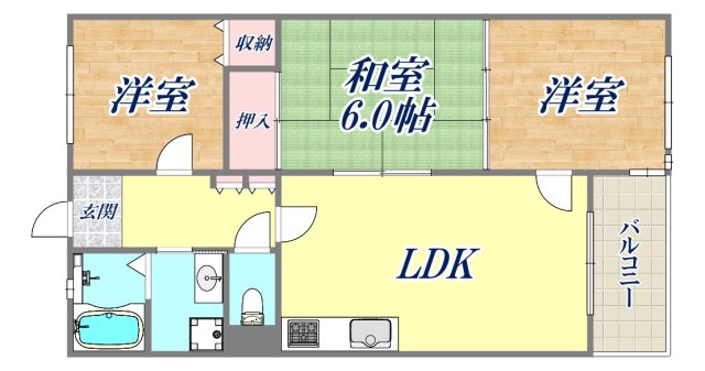 アビタコシキイワの間取り写真
