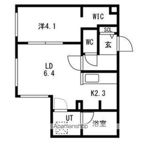 札幌市電 西線９条旭山公園通駅 徒歩5分 4階建 築1年の間取り写真
