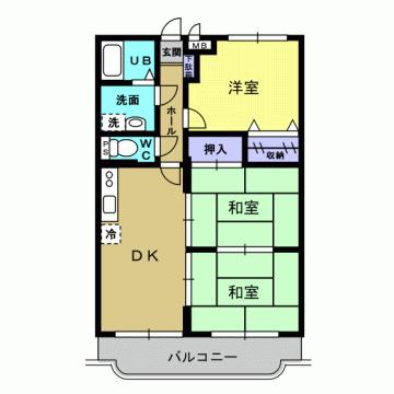 サンパティーク・Dの間取り写真