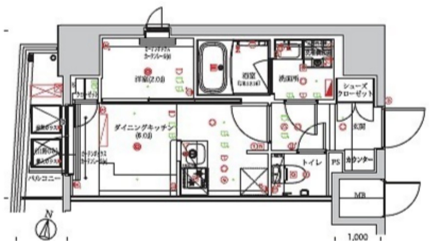 フェルクルールプレスト池袋WESTの間取り写真