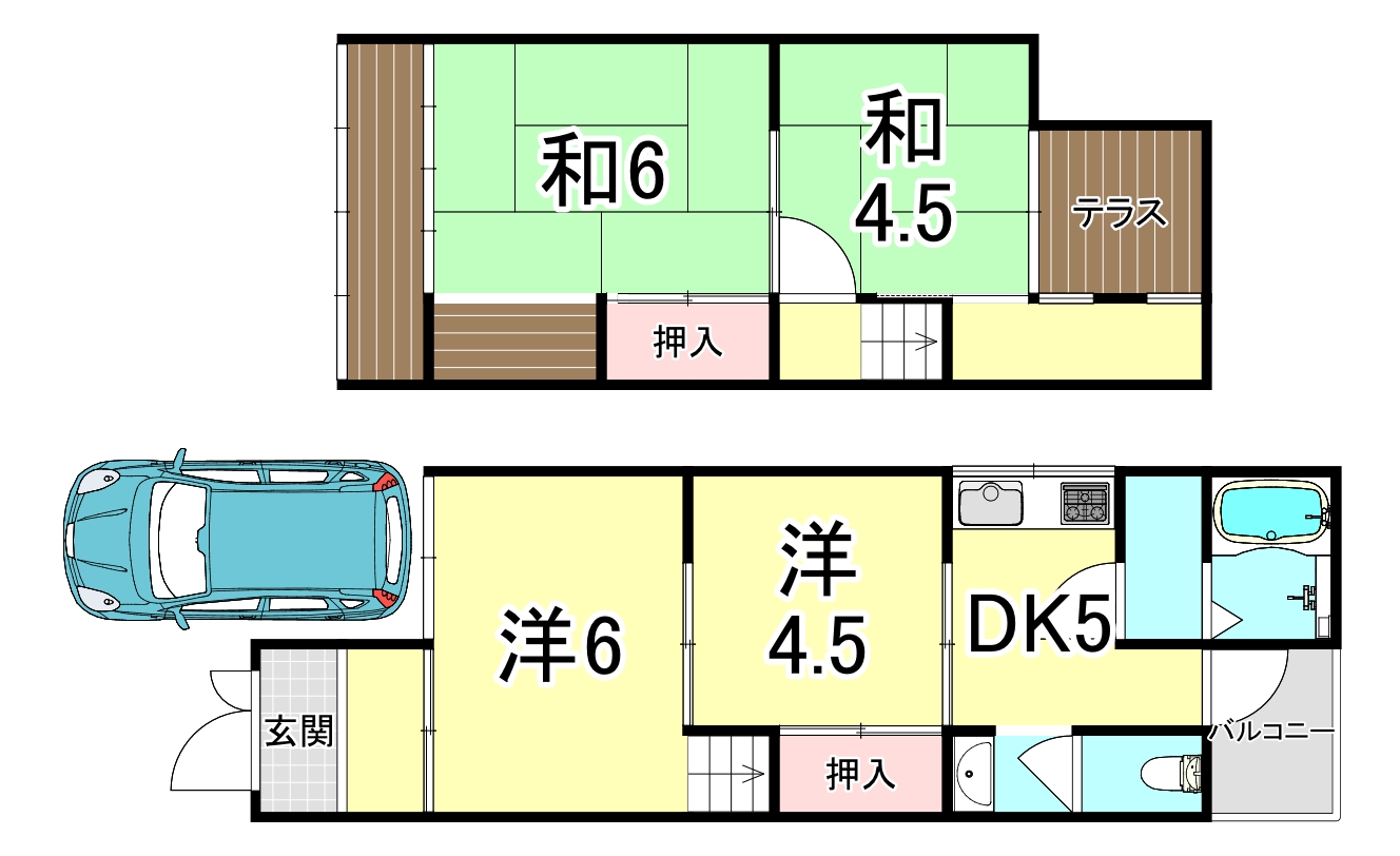 瑞穂通貸家西側の間取り写真
