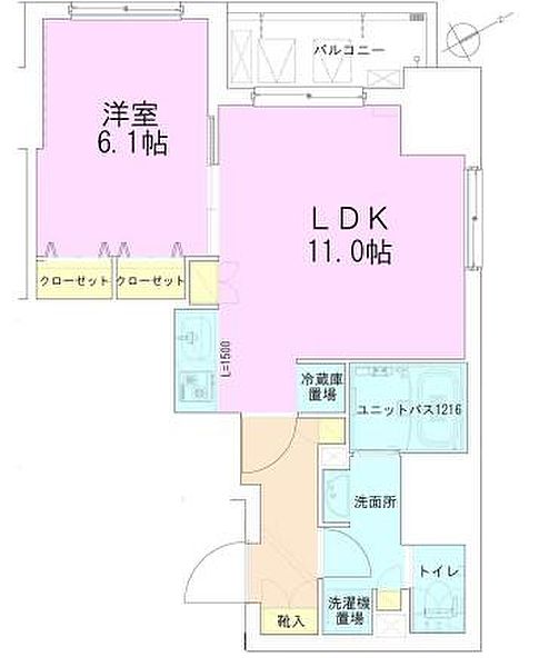 門前仲町レジデンス八番館の間取り写真