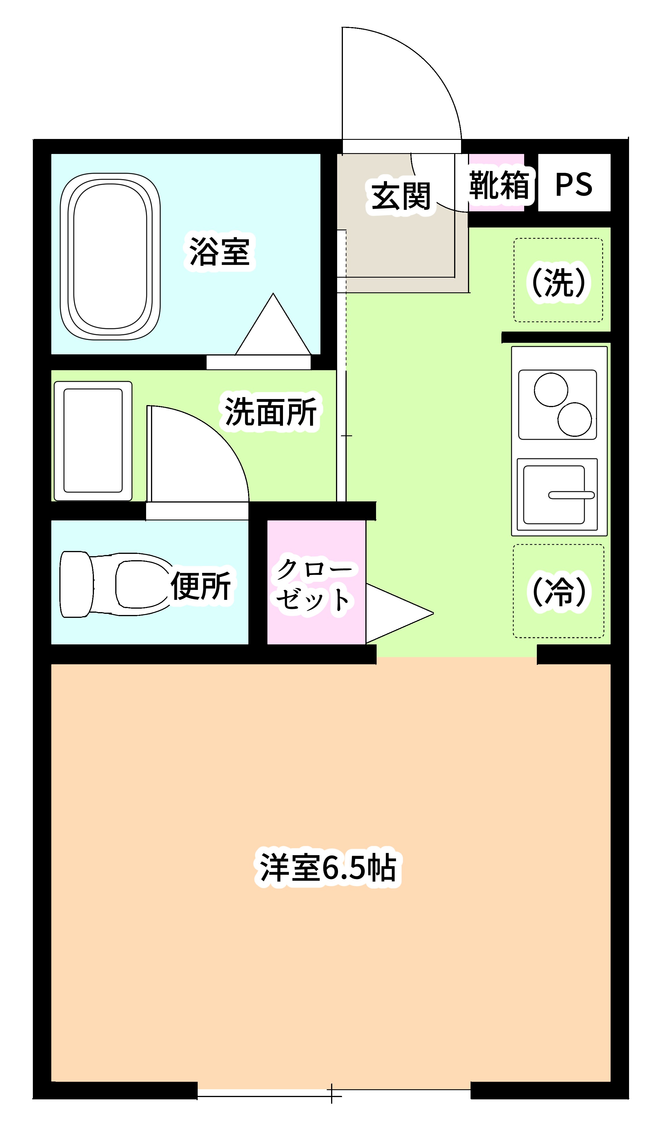 京王線 中河原駅 徒歩4分 2階建 築11年の間取り写真