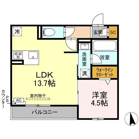 セレスティア鷺山 EASTの間取り写真