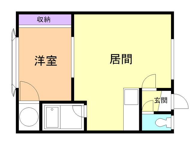 苫小牧市光洋町のアパートの間取り