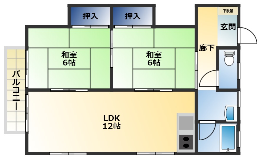 【コーポ円の間取り】