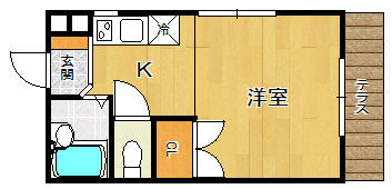 尼崎市塚口町のアパートの間取り