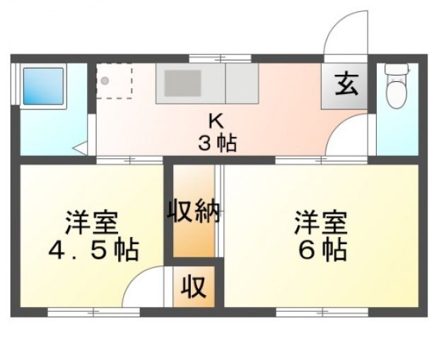 【藤枝市藤岡のアパートの間取り】