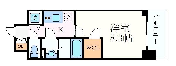 名古屋市中区新栄のマンションの間取り