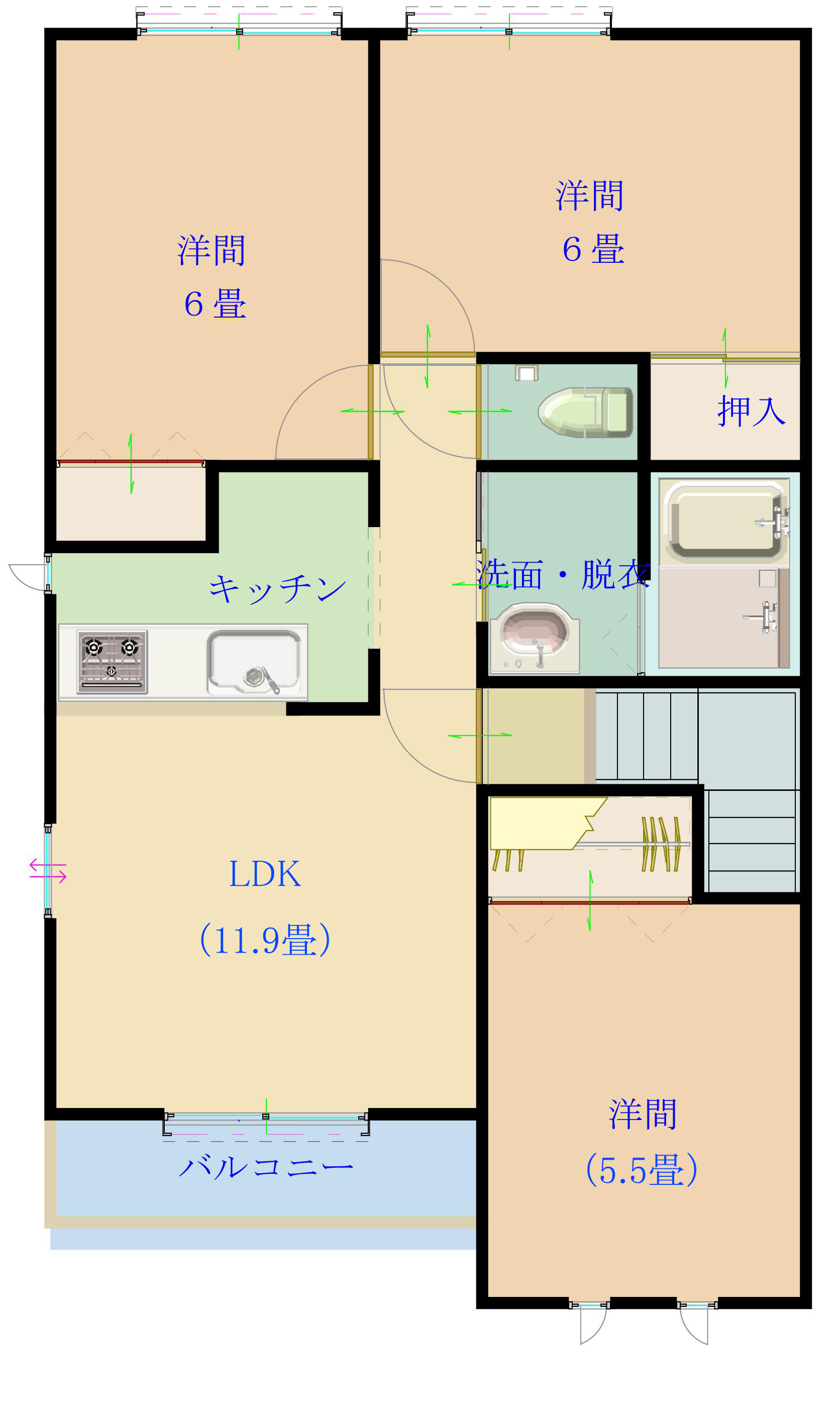 サンリットスクエアの間取り