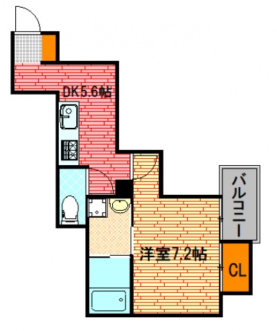 広島市安佐南区安東のアパートの間取り