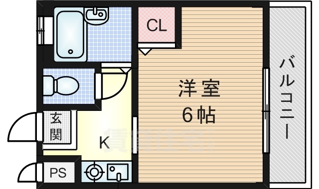 吹田市岸部南のマンションの間取り