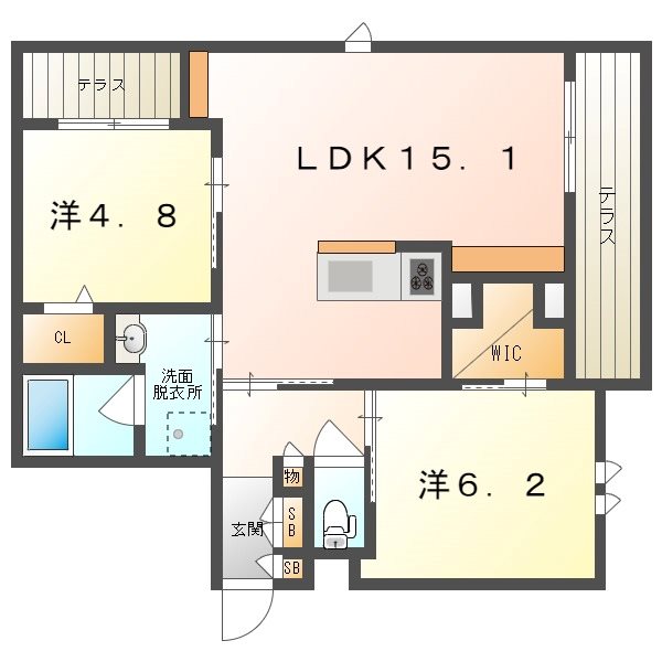 シャーメゾン　セレジェイラの間取り