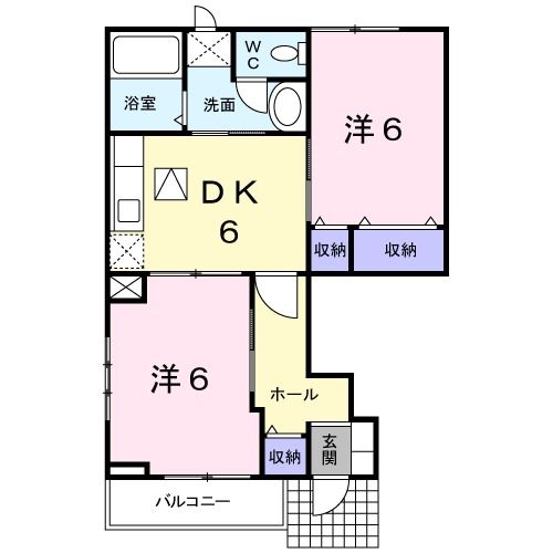 サンヒルズ　Ｂの間取り