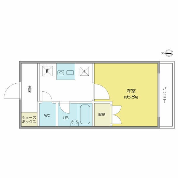 エトワール阿由知B棟の間取り