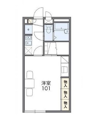 瀬戸内市長船町福岡のアパートの間取り