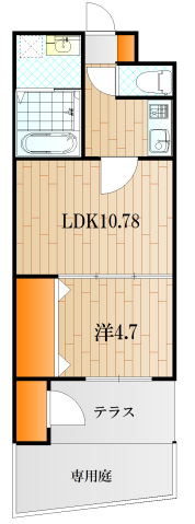 下関市丸山町のマンションの間取り