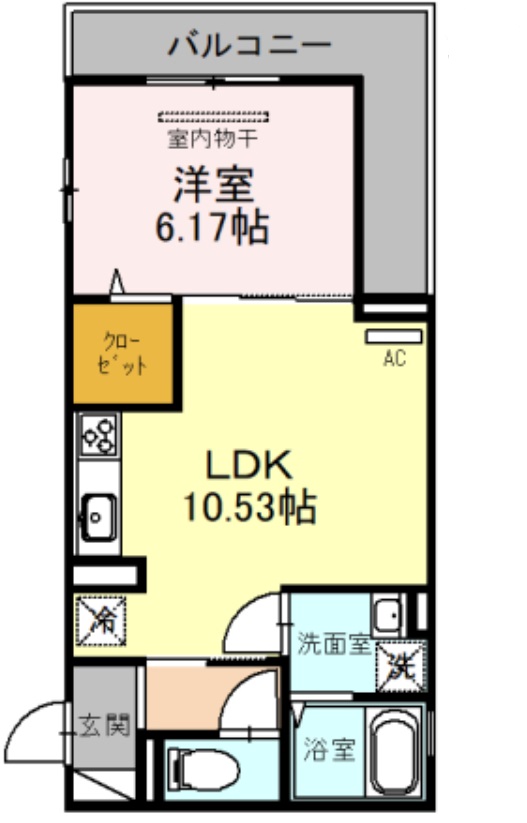 京都市伏見区舞台町のアパートの間取り