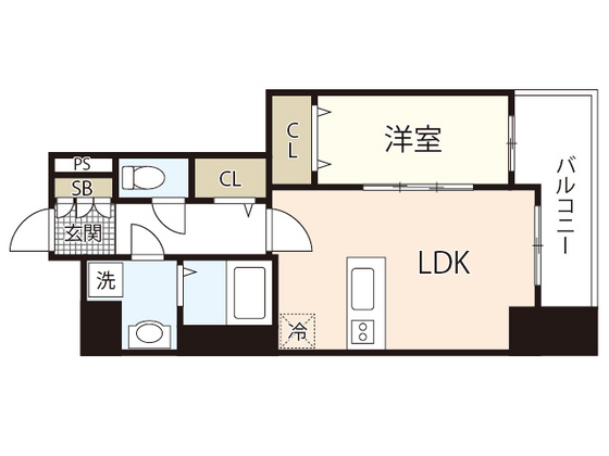 広島市中区国泰寺町のマンションの間取り