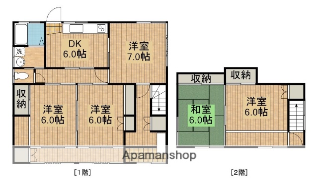 宮崎市不動産 2階建 ５DK 貸家ペット可。 - 宮崎県のその他