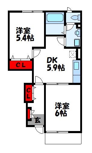 カロンBの間取り