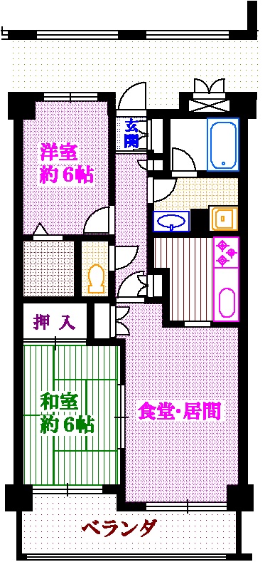 オウズ御殿山の間取り