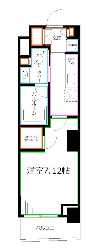 【杉並区西荻南のマンションの間取り】