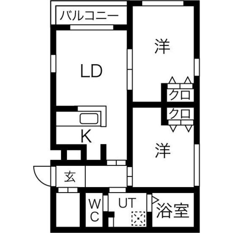 札幌市北区新琴似十条のマンションの間取り