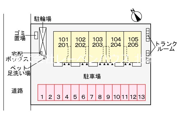 【鴻巣市上谷のアパートの眺望】