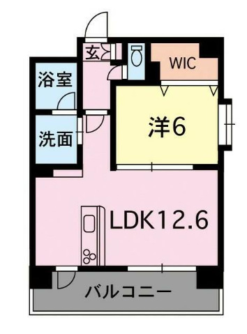 熊本市中央区坪井のマンションの間取り