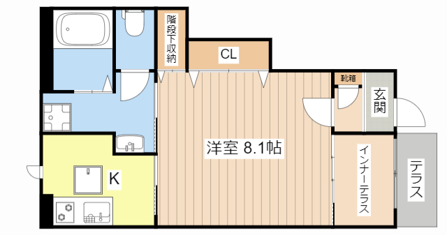 彦根市高宮町のアパートの間取り