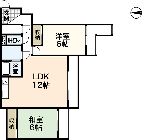 広島市西区三滝本町のマンションの間取り